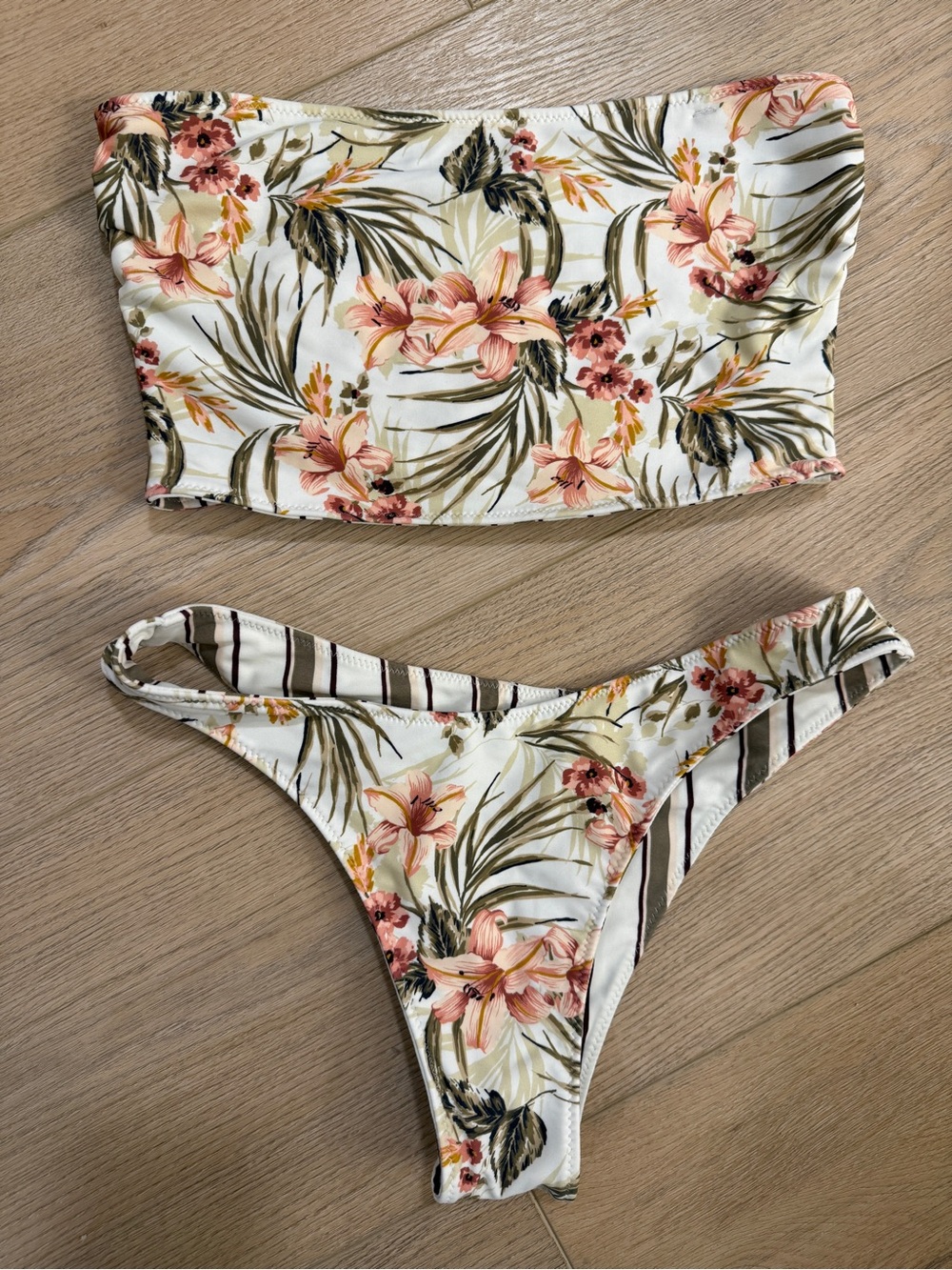 Abercrombie & Fitch Floral Bandeau Bikini Set